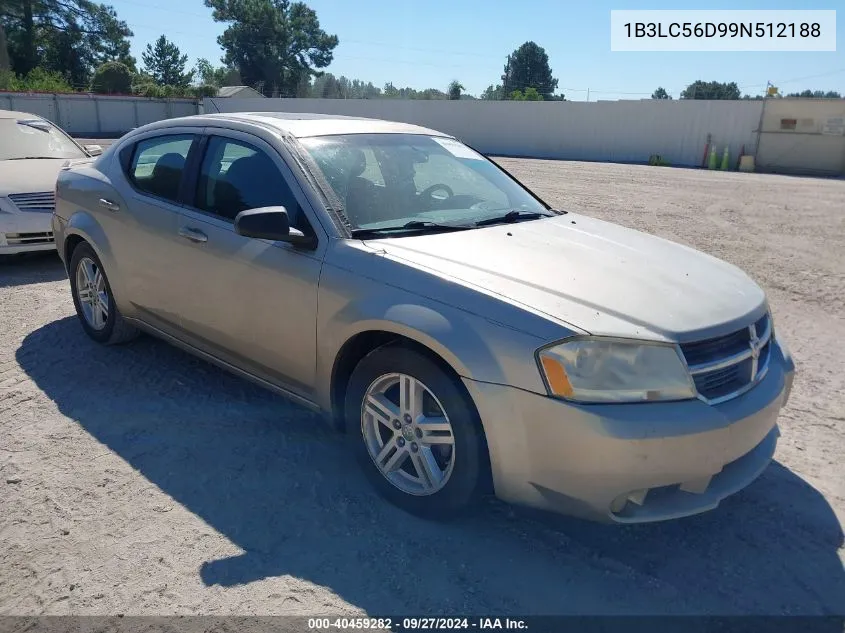 2009 Dodge Avenger Sxt VIN: 1B3LC56D99N512188 Lot: 40459282