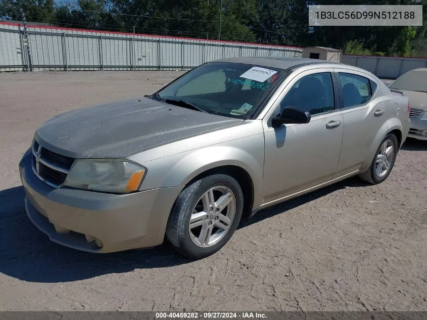 2009 Dodge Avenger Sxt VIN: 1B3LC56D99N512188 Lot: 40459282