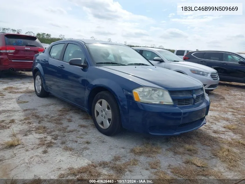 2009 Dodge Avenger Se/Sxt VIN: 1B3LC46B99N509669 Lot: 40626463