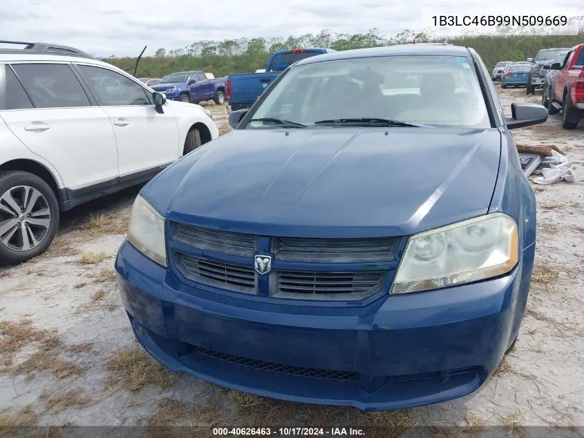 2009 Dodge Avenger Se/Sxt VIN: 1B3LC46B99N509669 Lot: 40626463