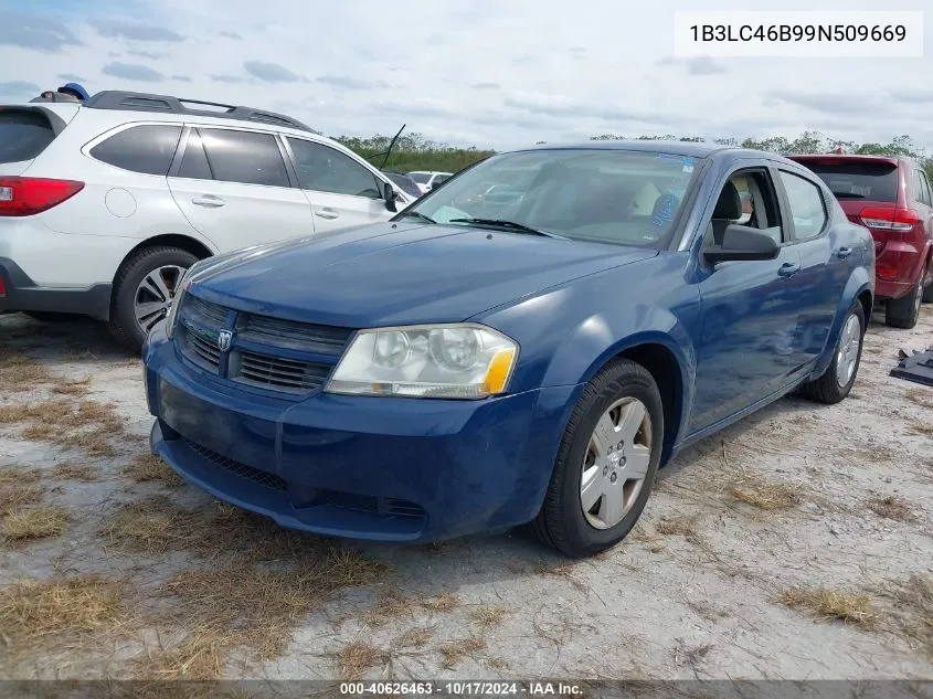 2009 Dodge Avenger Se/Sxt VIN: 1B3LC46B99N509669 Lot: 40626463