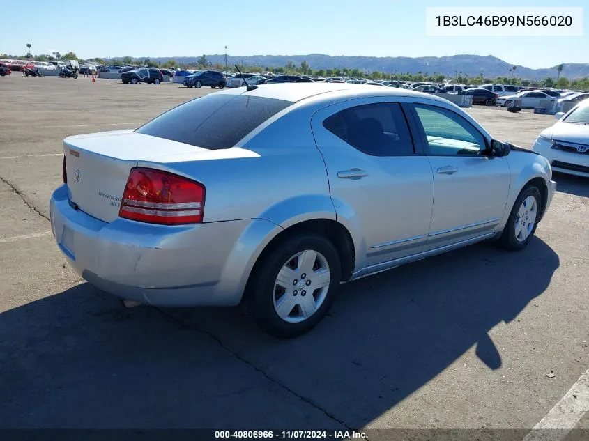 2009 Dodge Avenger Se/Sxt VIN: 1B3LC46B99N566020 Lot: 40806966