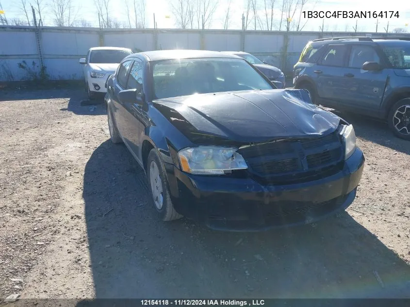 2010 Dodge Avenger Sxt VIN: 1B3CC4FB3AN164174 Lot: 12154118