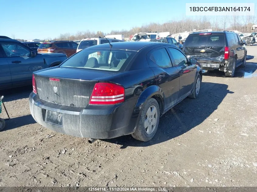 2010 Dodge Avenger Sxt VIN: 1B3CC4FB3AN164174 Lot: 12154118