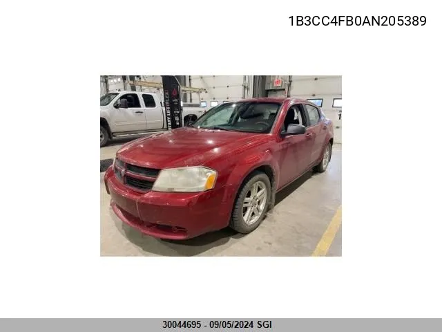 1B3CC4FB0AN205389 2010 Dodge Avenger Sxt