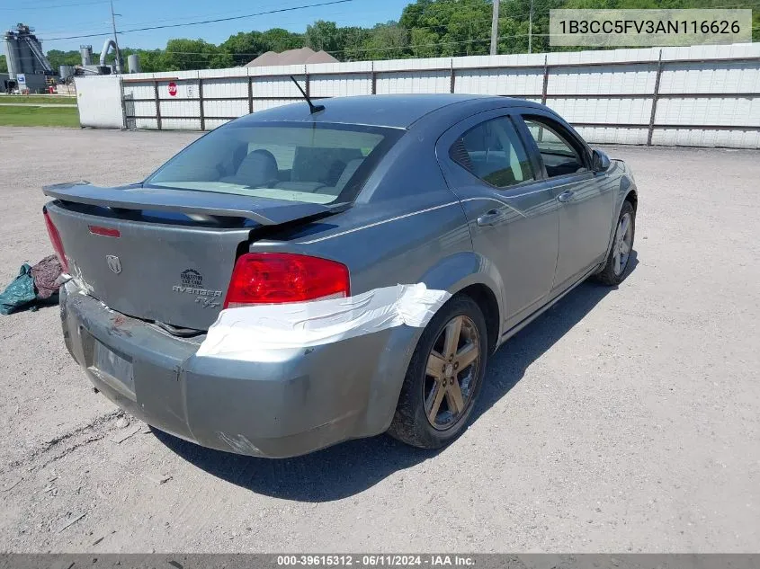 2010 Dodge Avenger R/T VIN: 1B3CC5FV3AN116626 Lot: 39615312