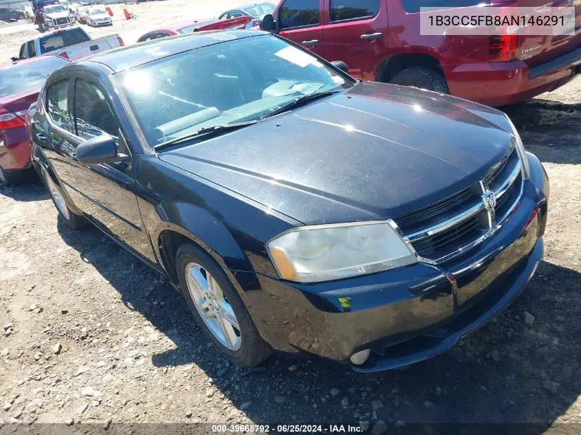 2010 Dodge Avenger R/T VIN: 1B3CC5FB8AN146291 Lot: 39665792