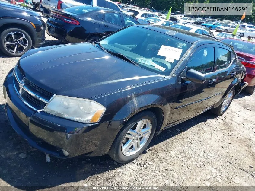 2010 Dodge Avenger R/T VIN: 1B3CC5FB8AN146291 Lot: 39665792