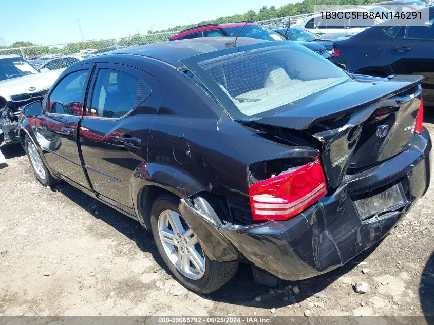 2010 Dodge Avenger R/T VIN: 1B3CC5FB8AN146291 Lot: 39665792