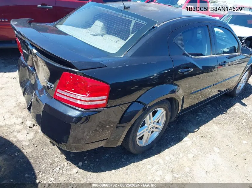 2010 Dodge Avenger R/T VIN: 1B3CC5FB8AN146291 Lot: 39665792