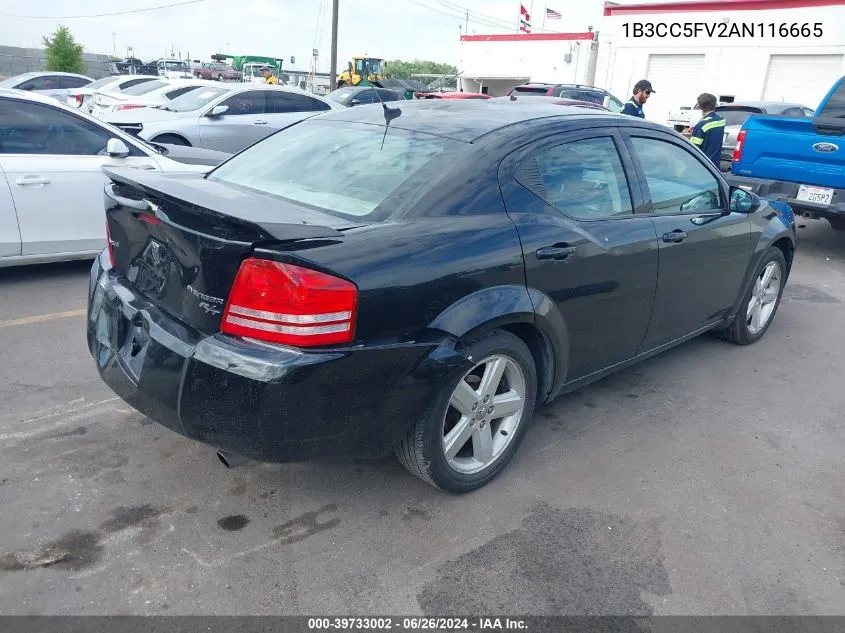 2010 Dodge Avenger R/T VIN: 1B3CC5FV2AN116665 Lot: 39733002