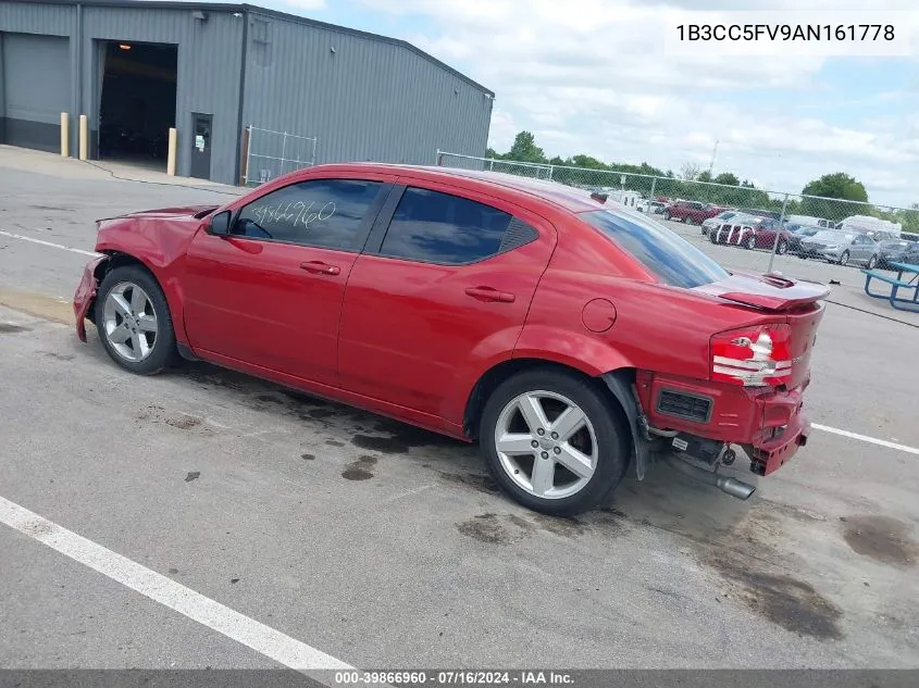 2010 Dodge Avenger R/T VIN: 1B3CC5FV9AN161778 Lot: 39866960