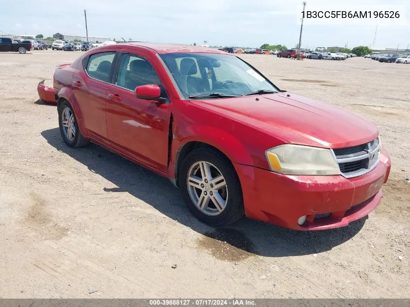 2010 Dodge Avenger R/T VIN: 1B3CC5FB6AM196526 Lot: 39888127