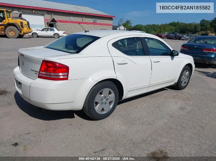 2010 Dodge Avenger Sxt VIN: 1B3CC4FB2AN185582 Lot: 40142136