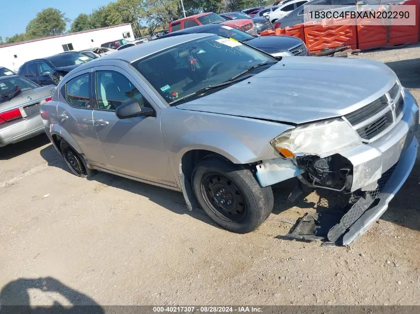 2010 Dodge Avenger Sxt VIN: 1B3CC4FBXAN202290 Lot: 40217307