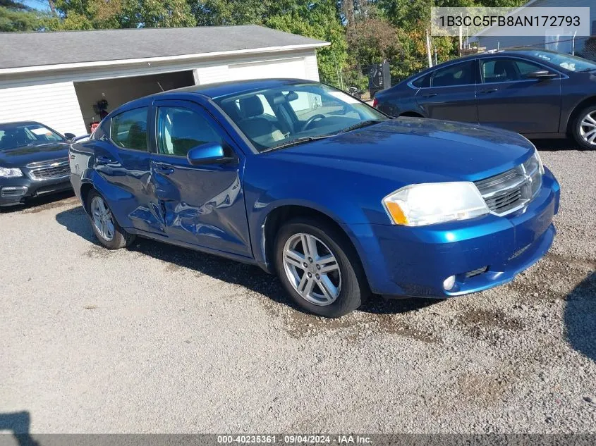 2010 Dodge Avenger R/T VIN: 1B3CC5FB8AN172793 Lot: 40235361