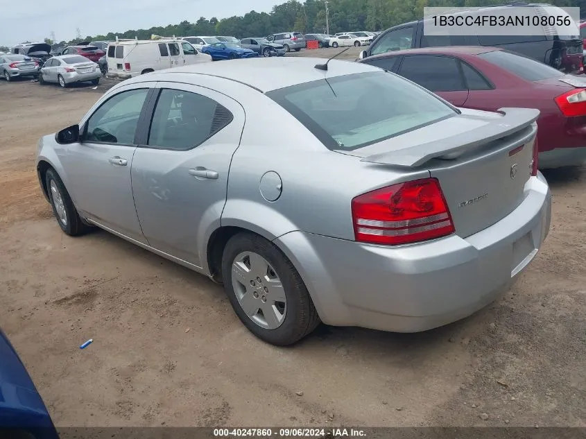 2010 Dodge Avenger Sxt VIN: 1B3CC4FB3AN108056 Lot: 40247860