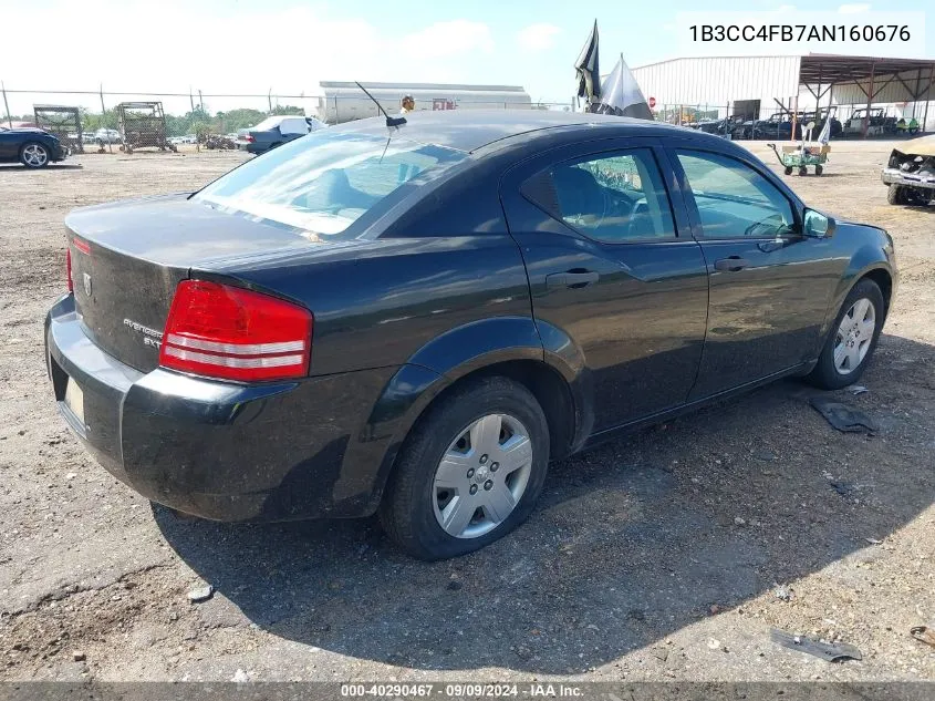 2010 Dodge Avenger Sxt VIN: 1B3CC4FB7AN160676 Lot: 40290467