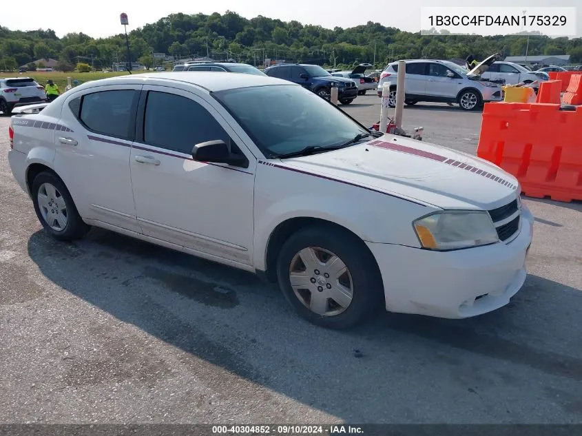 2010 Dodge Avenger Sxt VIN: 1B3CC4FD4AN175329 Lot: 40304852