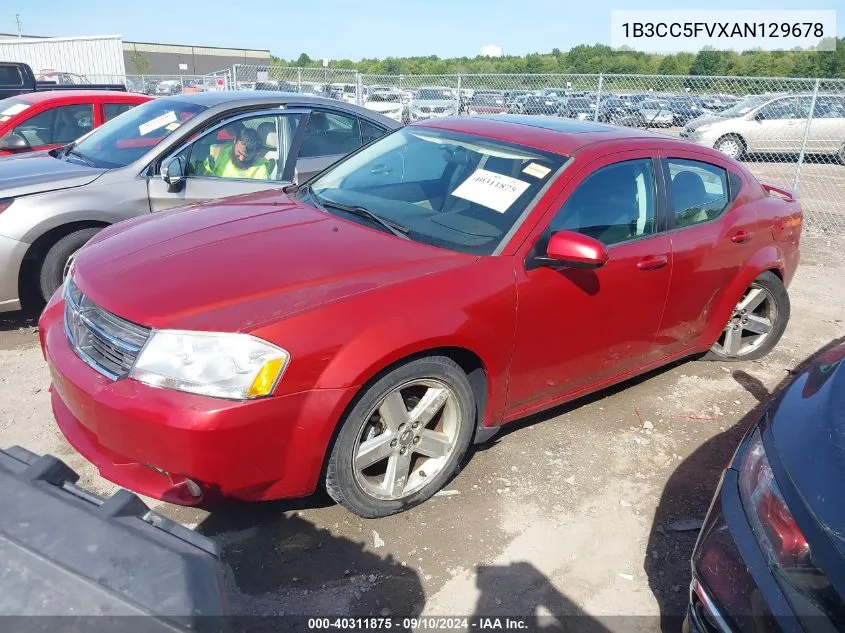 2010 Dodge Avenger R/T VIN: 1B3CC5FVXAN129678 Lot: 40311875