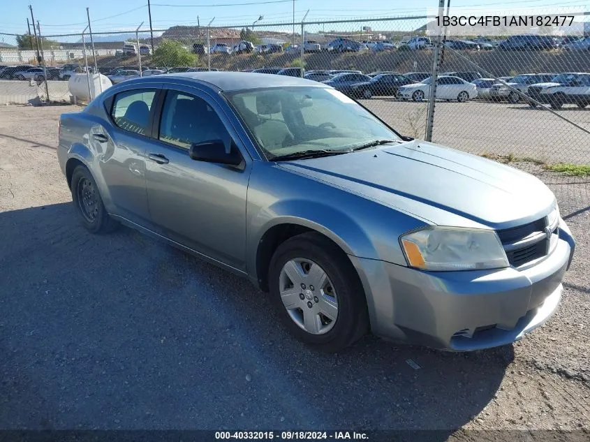 2010 Dodge Avenger Sxt VIN: 1B3CC4FB1AN182477 Lot: 40332015