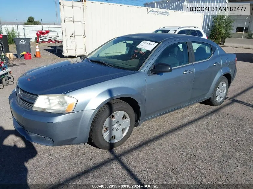 2010 Dodge Avenger Sxt VIN: 1B3CC4FB1AN182477 Lot: 40332015