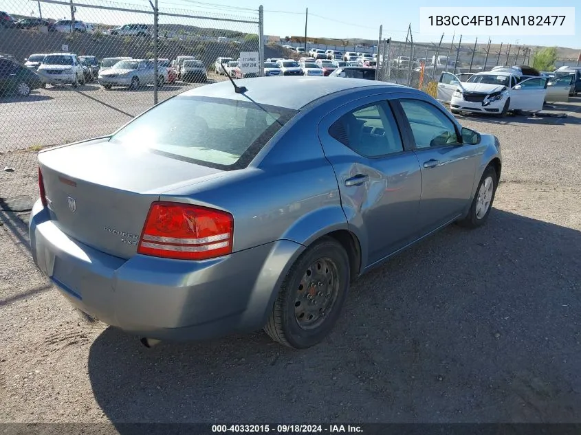 2010 Dodge Avenger Sxt VIN: 1B3CC4FB1AN182477 Lot: 40332015