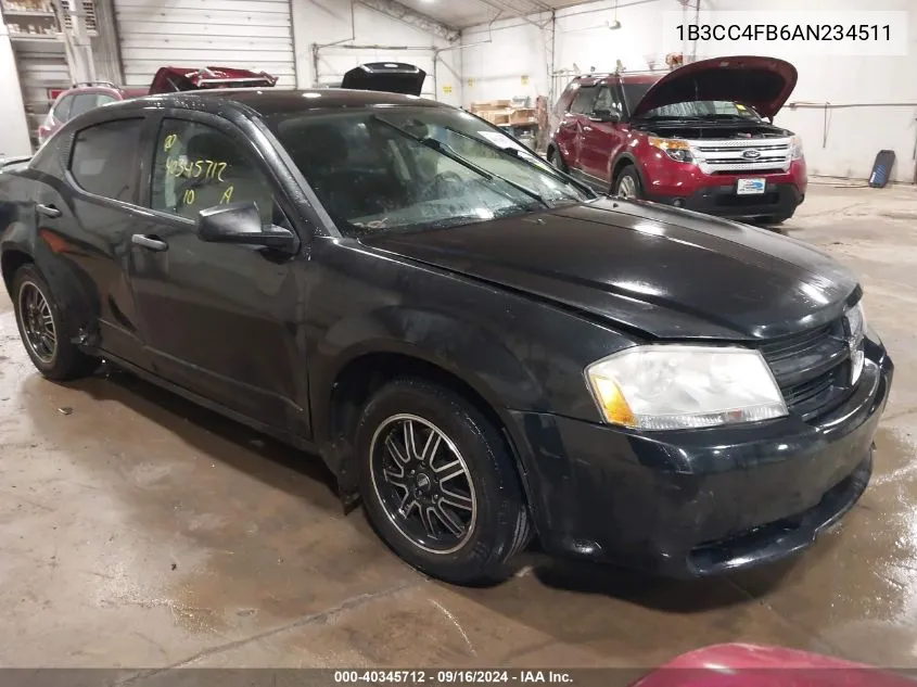 2010 Dodge Avenger Sxt VIN: 1B3CC4FB6AN234511 Lot: 40345712