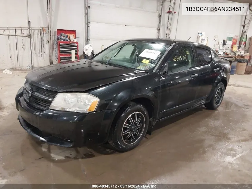 2010 Dodge Avenger Sxt VIN: 1B3CC4FB6AN234511 Lot: 40345712