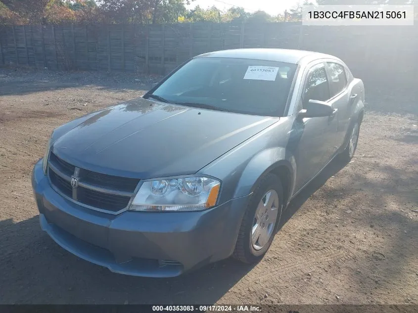 2010 Dodge Avenger Sxt VIN: 1B3CC4FB5AN215061 Lot: 40353083