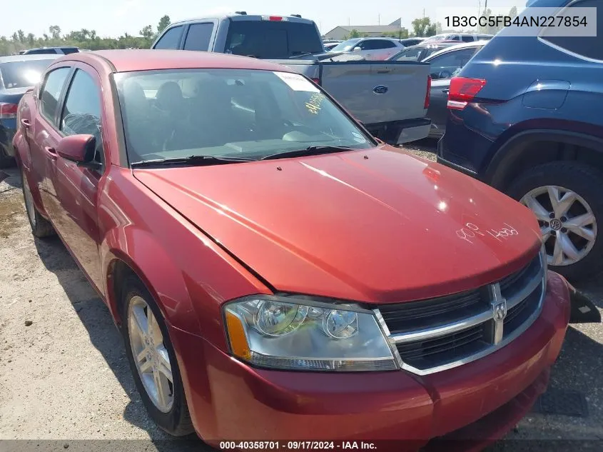 2010 Dodge Avenger R/T VIN: 1B3CC5FB4AN227854 Lot: 40358701