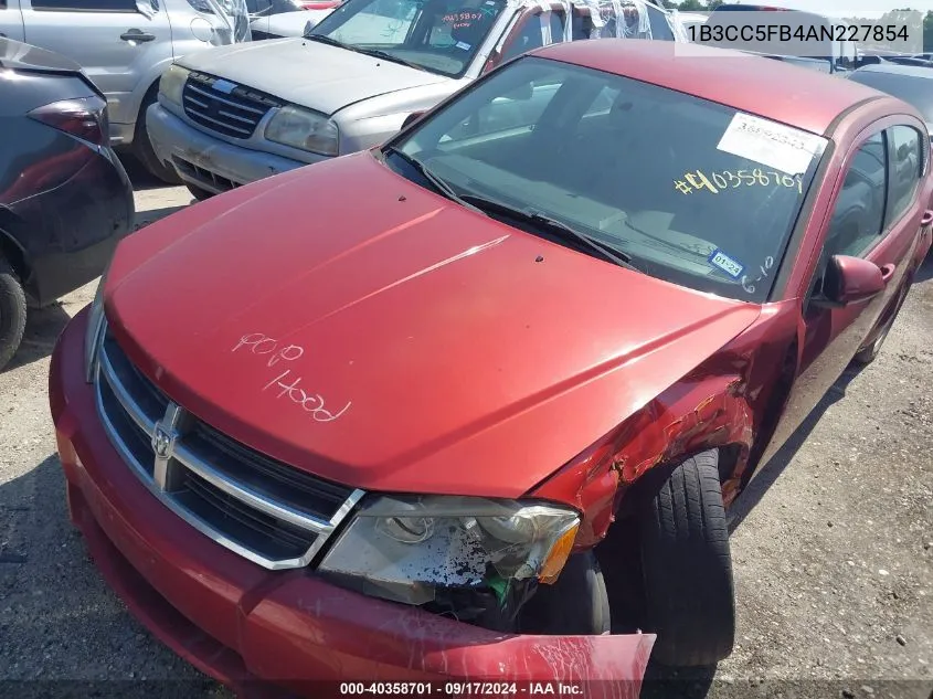 2010 Dodge Avenger R/T VIN: 1B3CC5FB4AN227854 Lot: 40358701