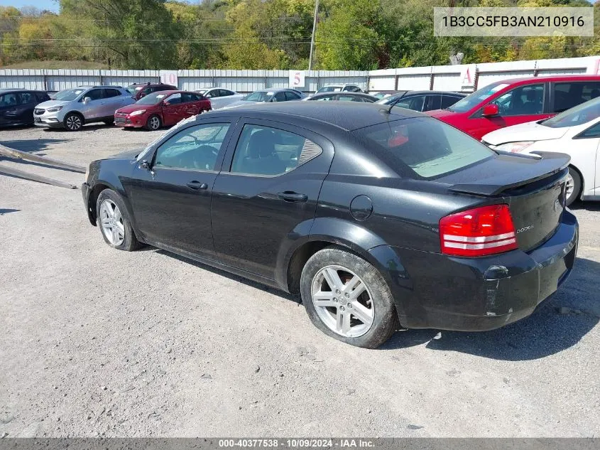 1B3CC5FB3AN210916 2010 Dodge Avenger R/T