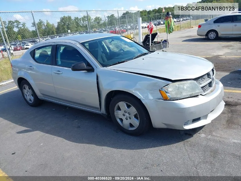 2010 Dodge Avenger Sxt VIN: 1B3CC4FB0AN180123 Lot: 40386520