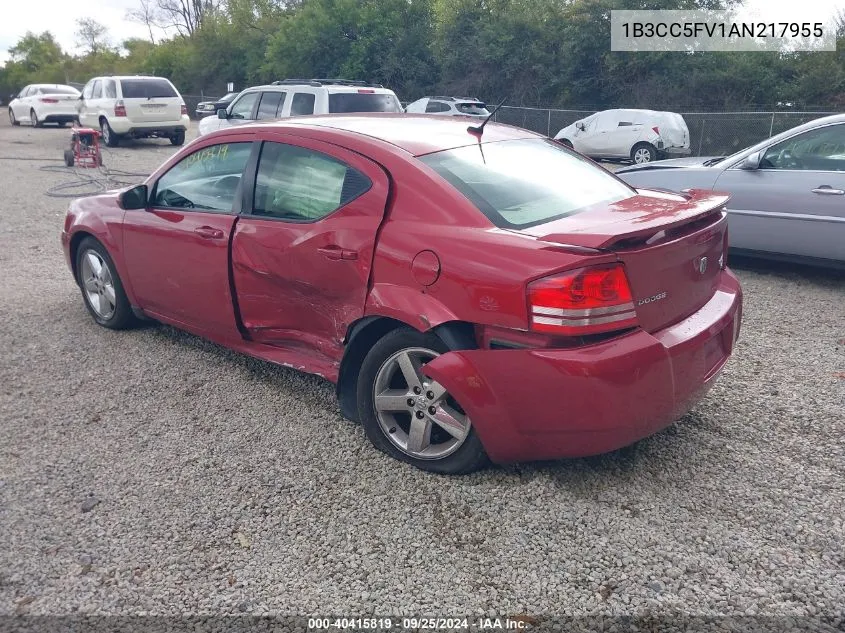 2010 Dodge Avenger R/T VIN: 1B3CC5FV1AN217955 Lot: 40415819