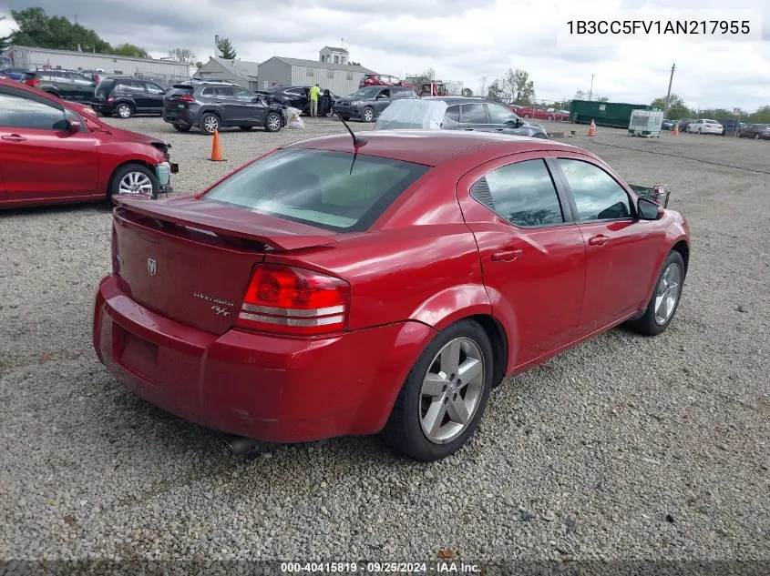 2010 Dodge Avenger R/T VIN: 1B3CC5FV1AN217955 Lot: 40415819