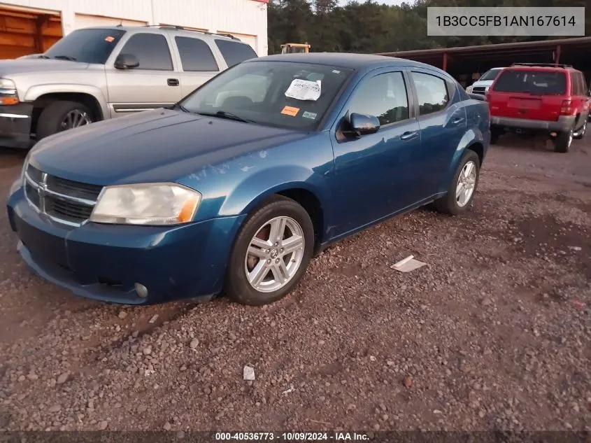 2010 Dodge Avenger R/T VIN: 1B3CC5FB1AN167614 Lot: 40536773