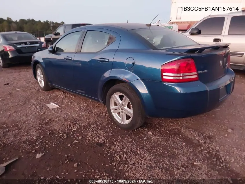 2010 Dodge Avenger R/T VIN: 1B3CC5FB1AN167614 Lot: 40536773