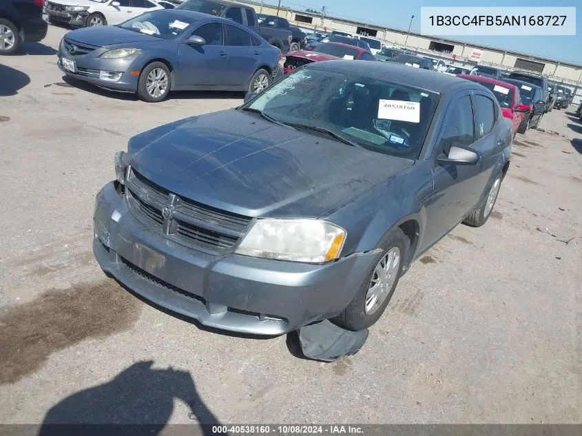 2010 Dodge Avenger Sxt VIN: 1B3CC4FB5AN168727 Lot: 40538160