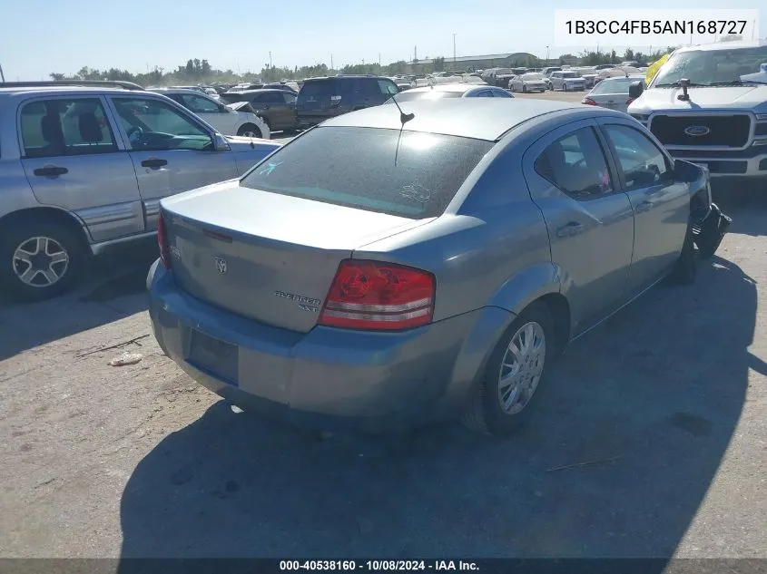 2010 Dodge Avenger Sxt VIN: 1B3CC4FB5AN168727 Lot: 40538160