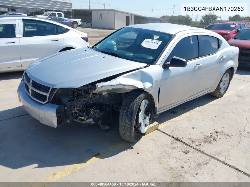 2010 Dodge Avenger Sxt VIN: 1B3CC4FBXAN170263 Lot: 40564458