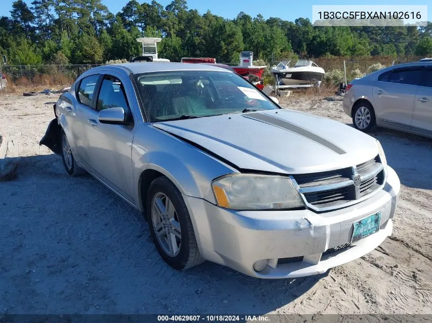 2010 Dodge Avenger R/T VIN: 1B3CC5FBXAN102616 Lot: 40629607