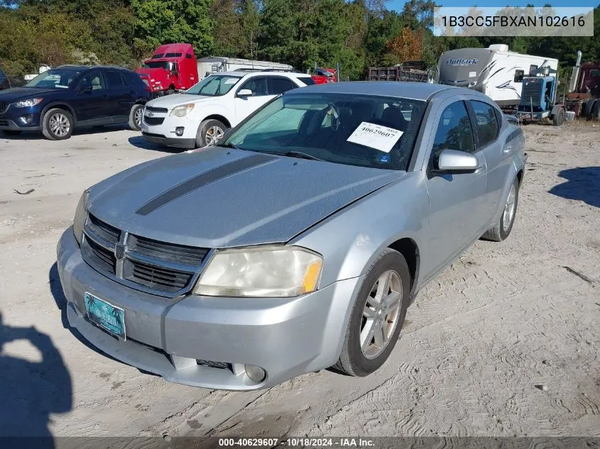 1B3CC5FBXAN102616 2010 Dodge Avenger R/T