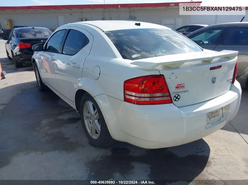 2010 Dodge Avenger R/T VIN: 1B3CC5FBXAN129475 Lot: 40639993