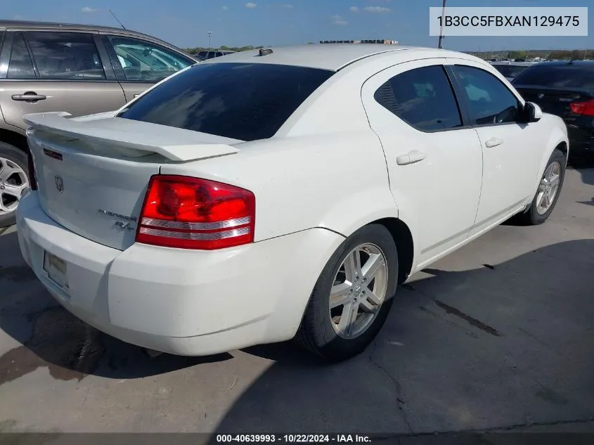 2010 Dodge Avenger R/T VIN: 1B3CC5FBXAN129475 Lot: 40639993