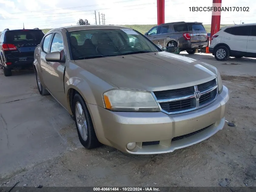 1B3CC5FB0AN170102 2010 Dodge Avenger R/T