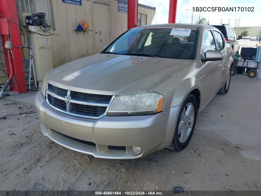 2010 Dodge Avenger R/T VIN: 1B3CC5FB0AN170102 Lot: 40661484