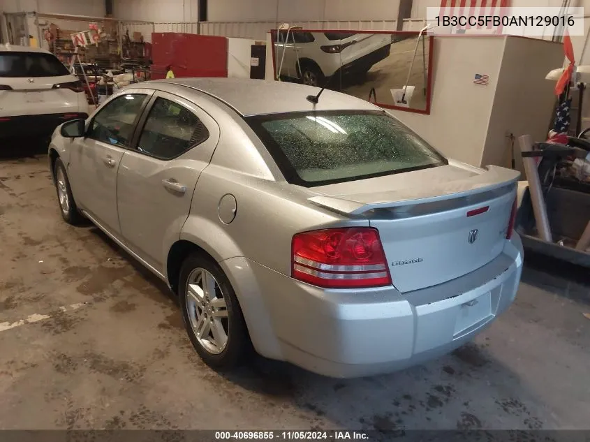 2010 Dodge Avenger R/T VIN: 1B3CC5FB0AN129016 Lot: 40696855