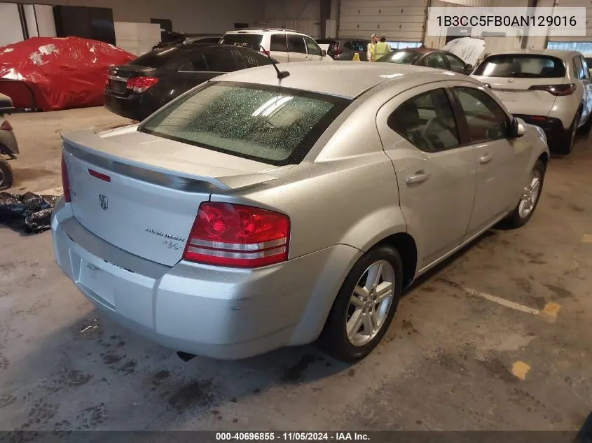 2010 Dodge Avenger R/T VIN: 1B3CC5FB0AN129016 Lot: 40696855