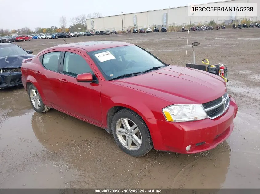 2010 Dodge Avenger R/T VIN: 1B3CC5FB0AN165238 Lot: 40723998